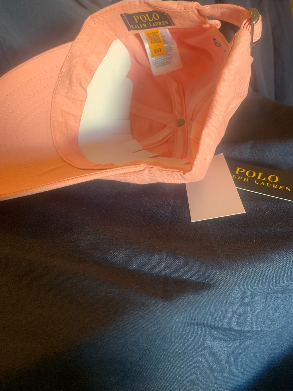 Polo Ralph Lauren Pink Adjustable Baseball Cap NWT - Picture 6 of 6